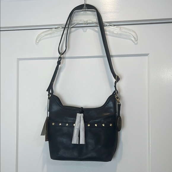 Handbags - Born Elegant Black Leather Shoulder Bag NWT!